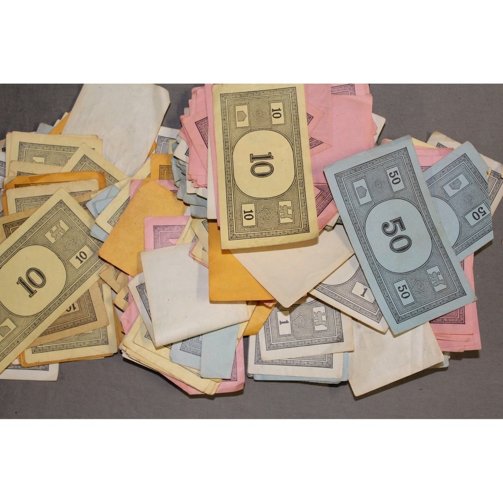 Vintage Monopoly Money Lot Bills Paper Game Currency Play Money